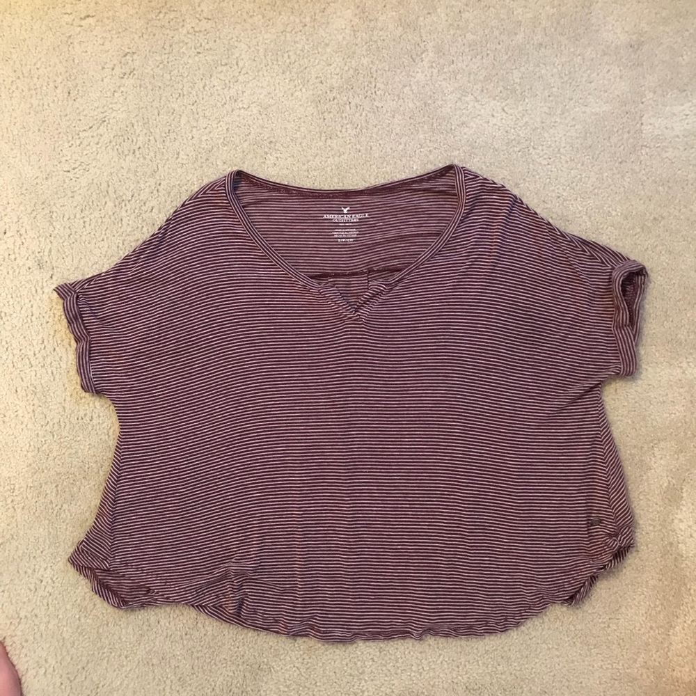 American Eagle Wide V-Neck Top